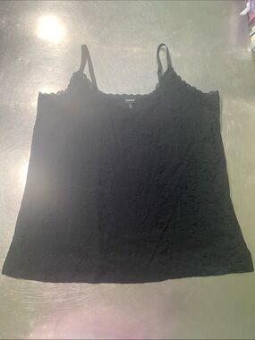 torrid Black Lace Camisole with Scalloped Trim size 4x
